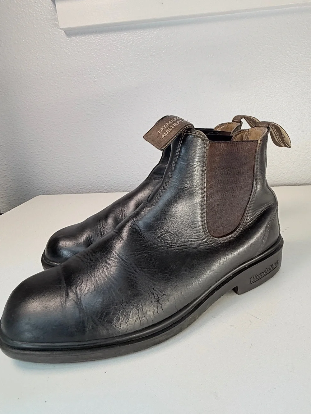 Blundstone Black Leather Chelsea Ankle Boots Australia Mens Size 9